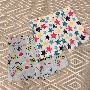 Girls Star Shorts & Science Shorts (size  S 6/6x)